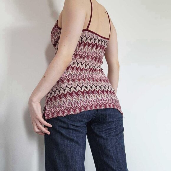 Vintage Y2K pink and burgundy baby doll halter top - Picture 4 of 13